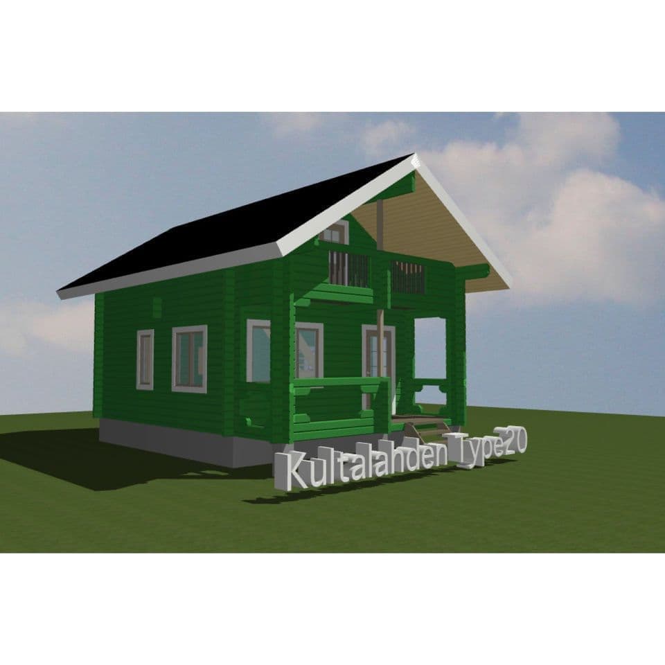 間取り ログハウス キット20の間取り図面