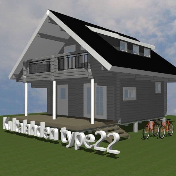 ログハウス キット 22間取り図面