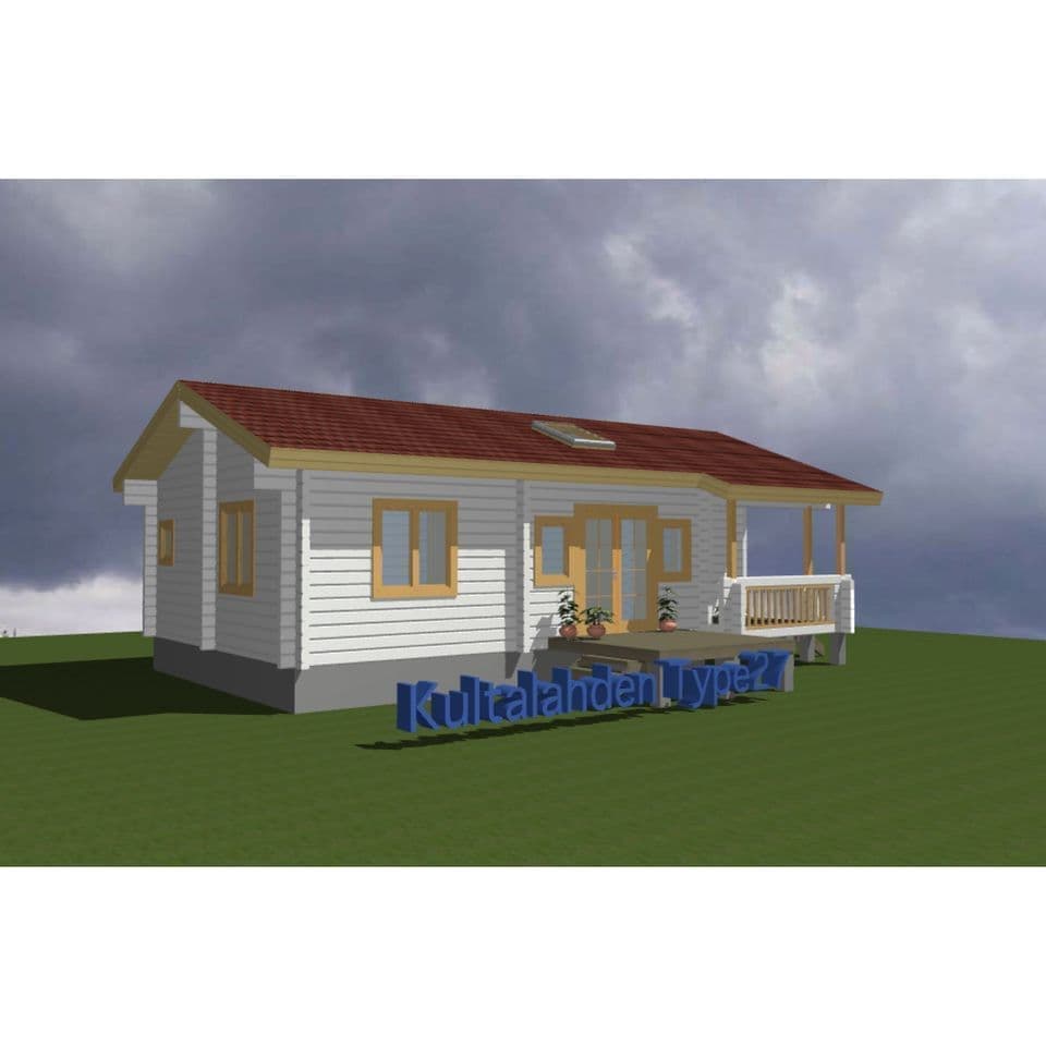 ログハウス キット27 平屋間取り