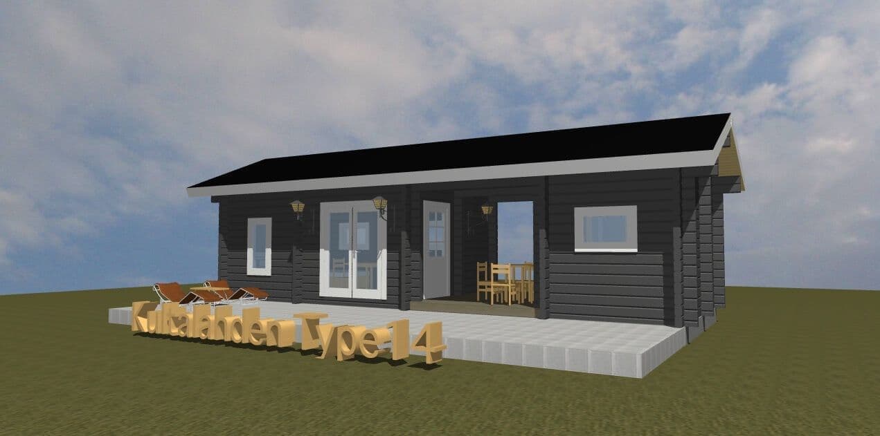 ログハウス タイプ14平屋間取り