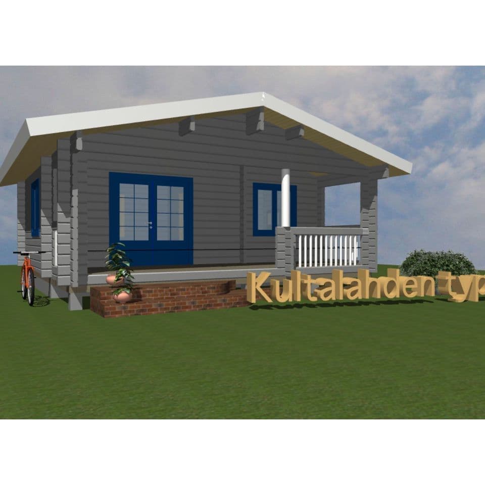 ログハウス キット23平屋間取り