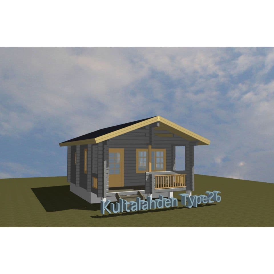 ログハウス キット26 平屋間取り