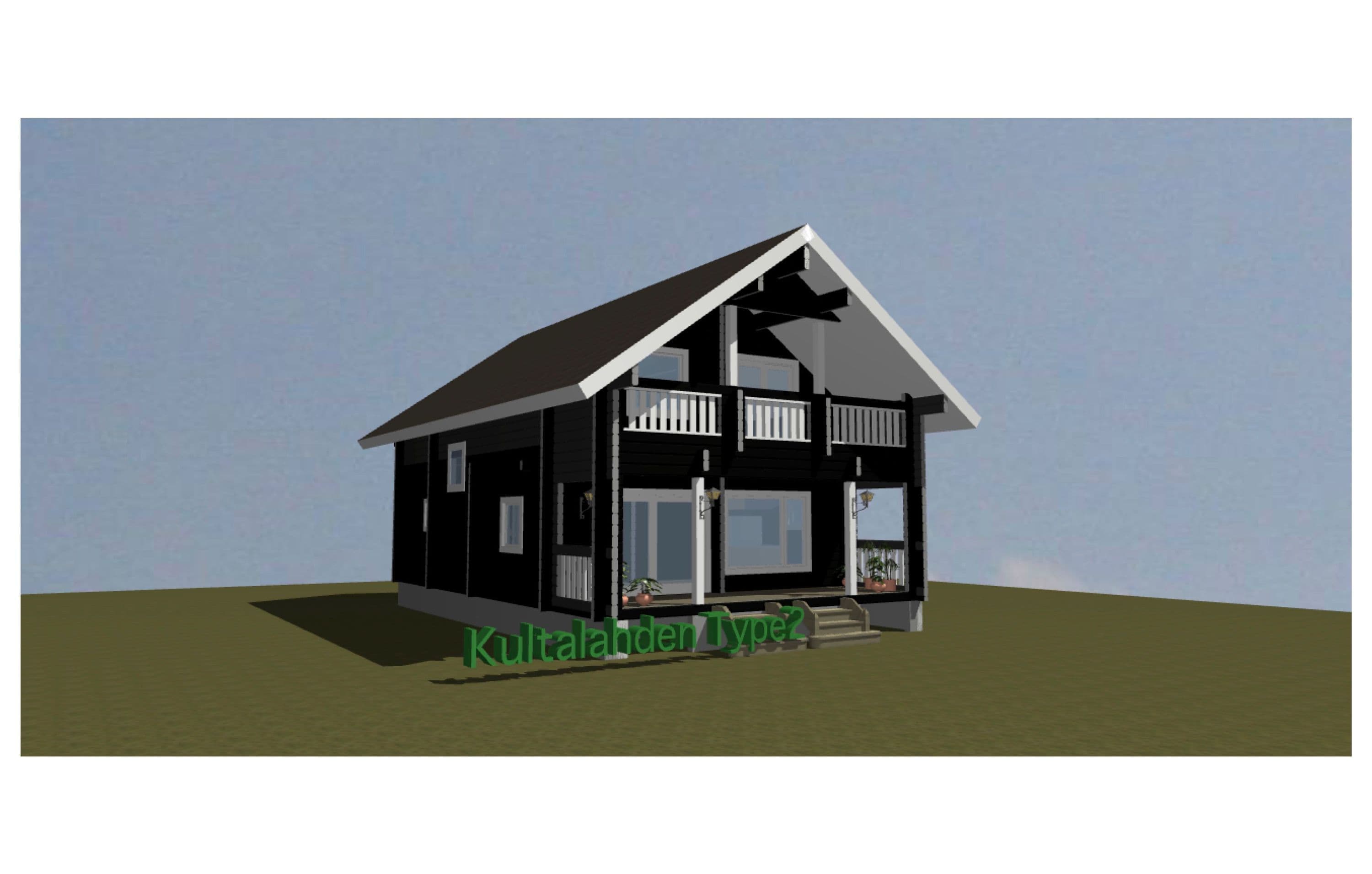 ログハウス タイプ2の図面