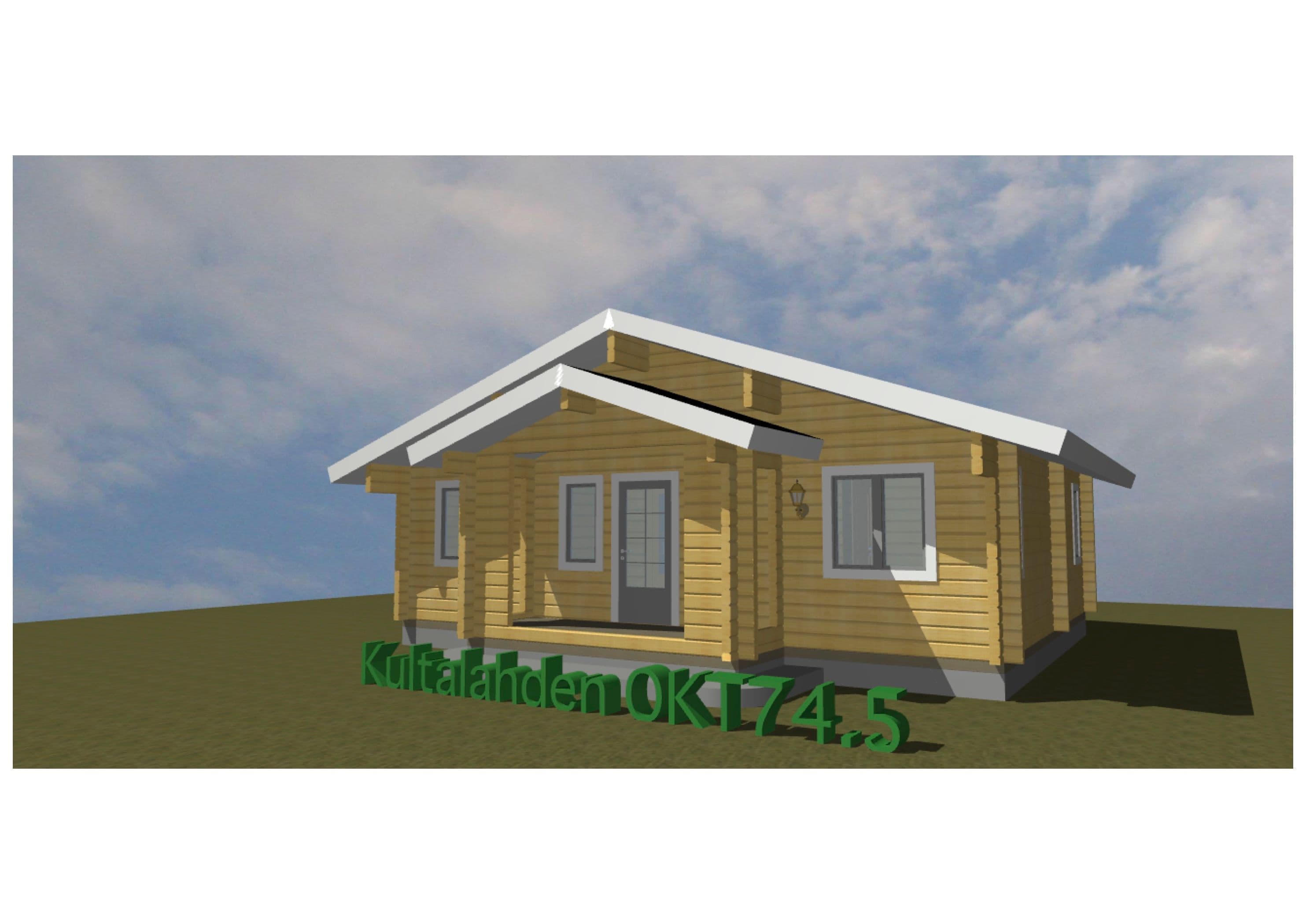 ログハウス図面 OKT-74.5