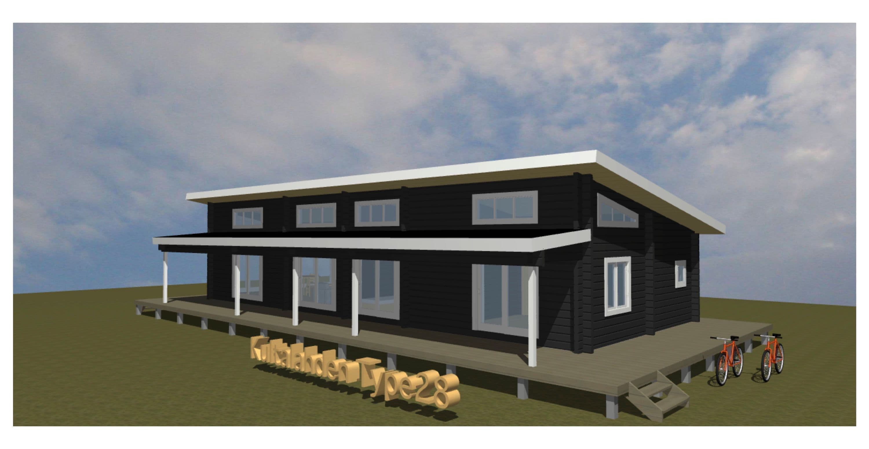 ログハウス間取り図面 type26