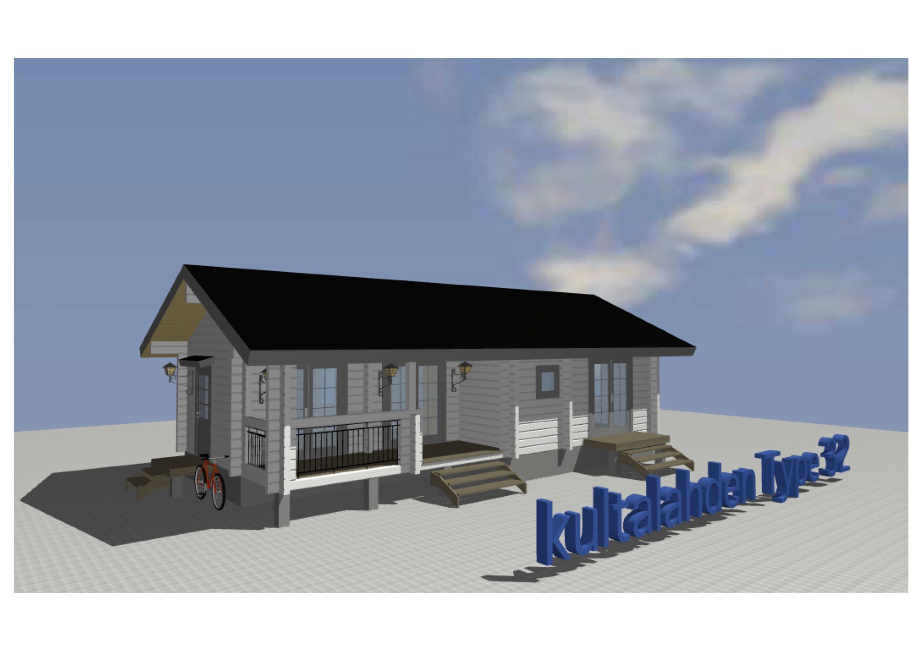 ログハウス間取り図面 タイプ32