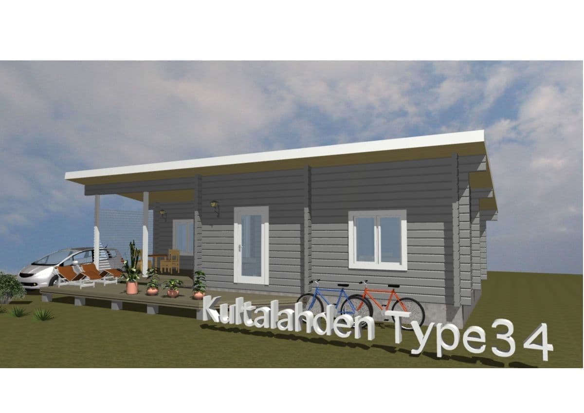 ログハウス 間取り図面タイプ34