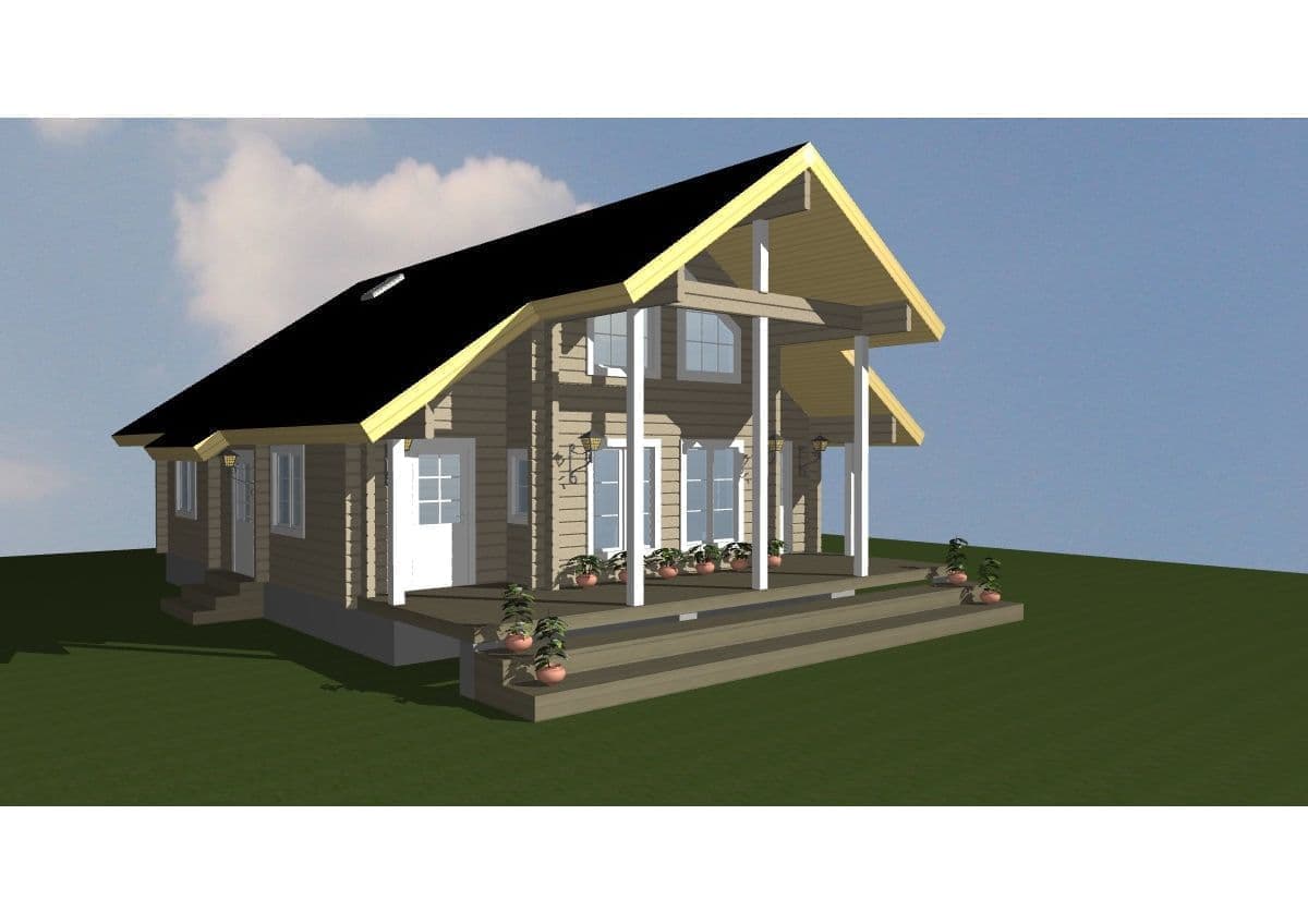 ログハウス図面 タイプ36