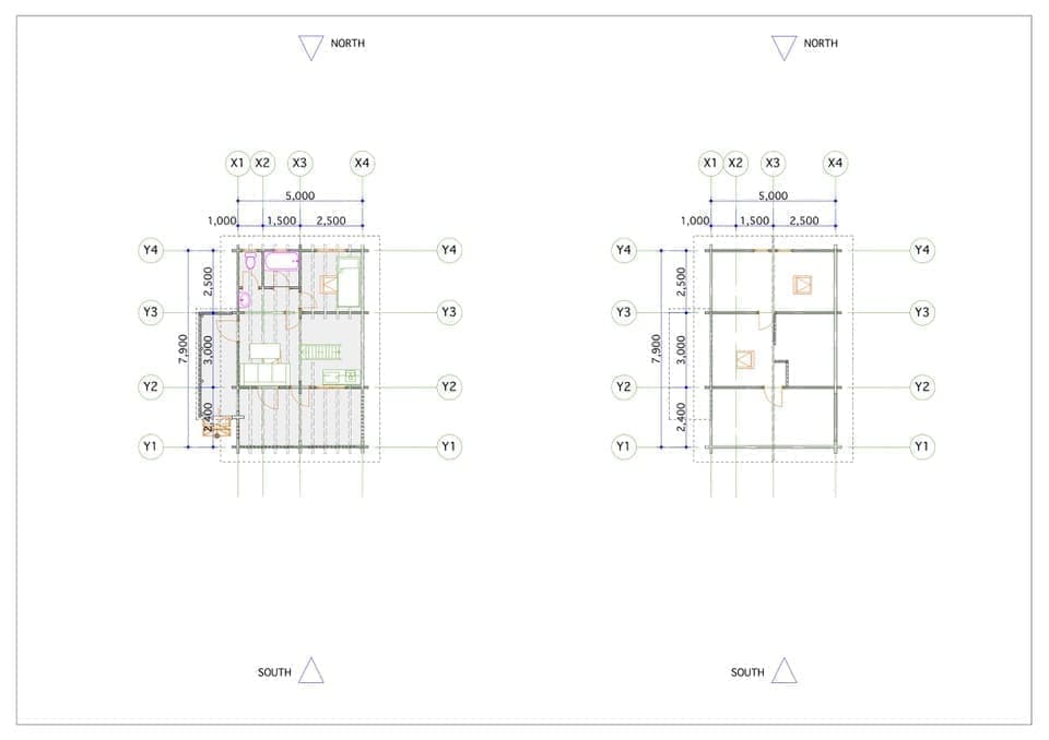 ログハウス タイプ6 間取り図面