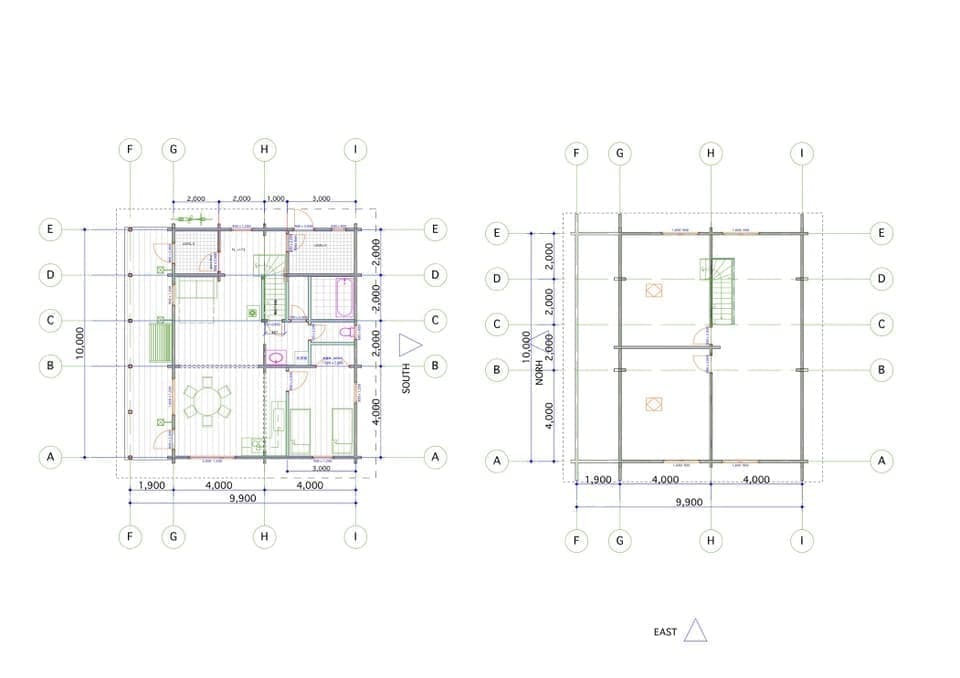 ログハウスTYPE15 間取り図面