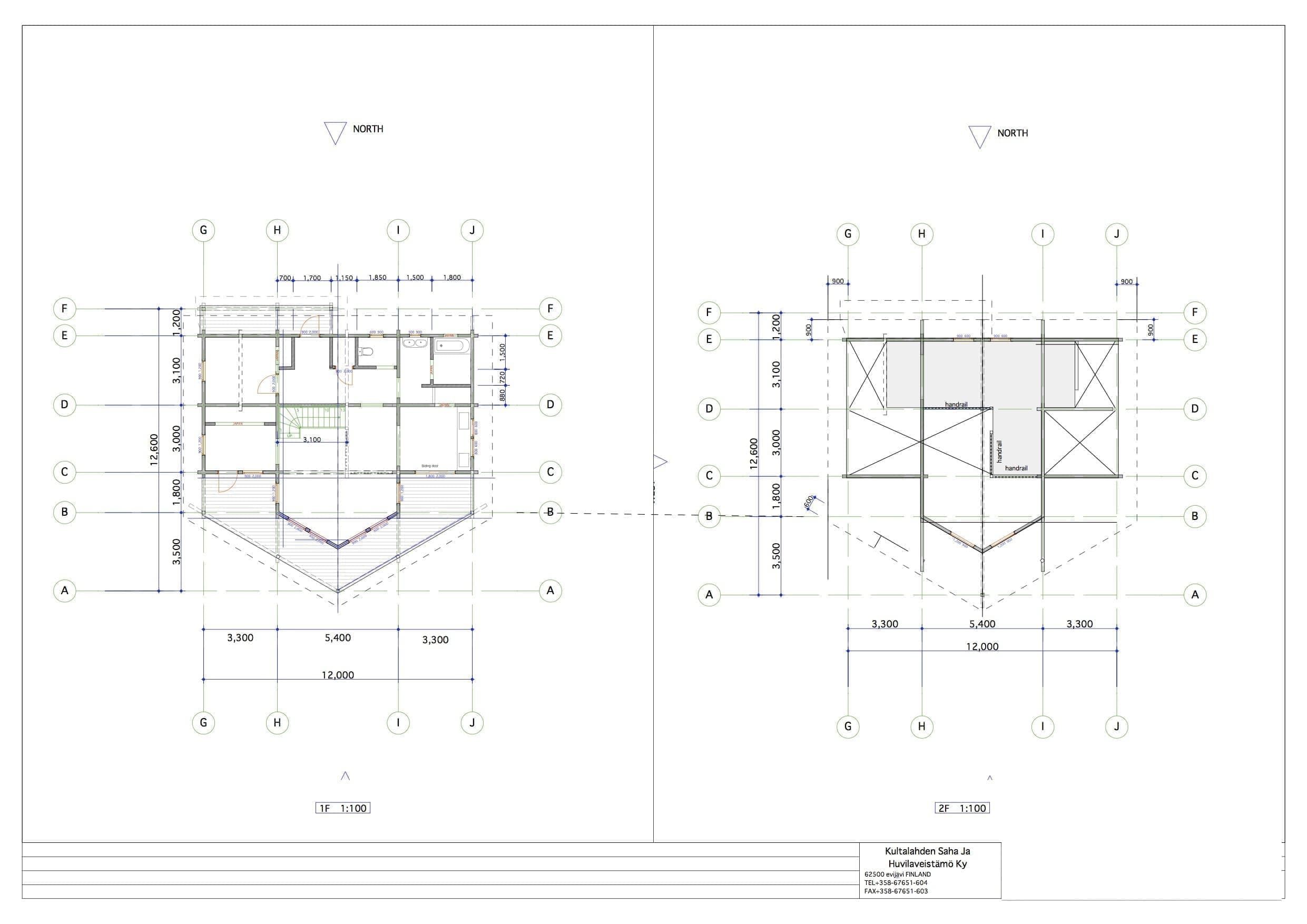 間取り図面 ログハウス 平面図