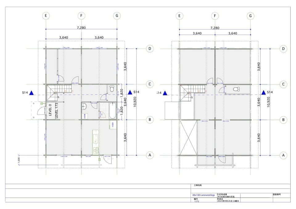 TYPE30 ログハウス間取り図面