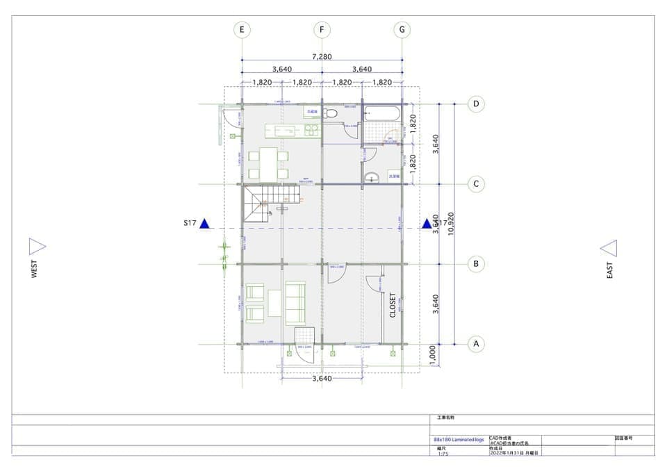 ログハウス TYPE9 間取り図面