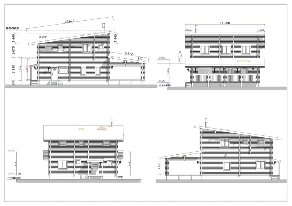 ログハウスtyoe35 図面