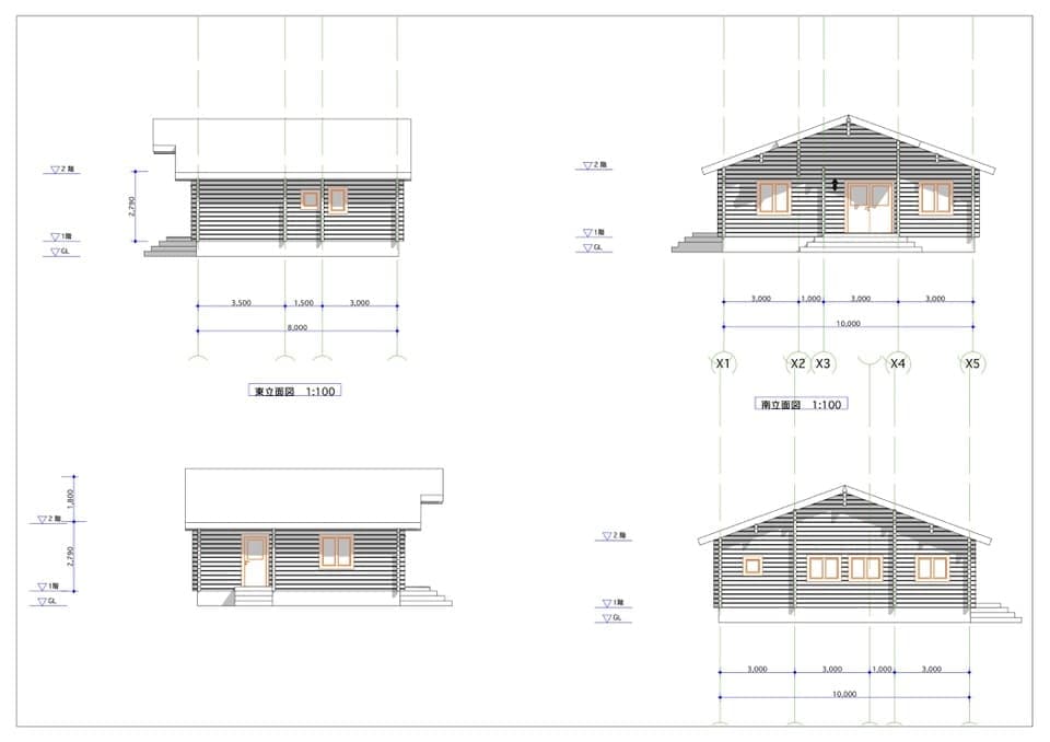 ログハウスType17 間取り図面